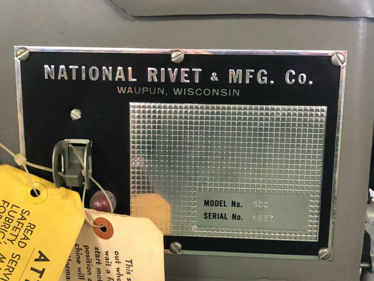 National Rivet & MFG. Co. – Pedal Operated Auto Feed Rivet Machine ...