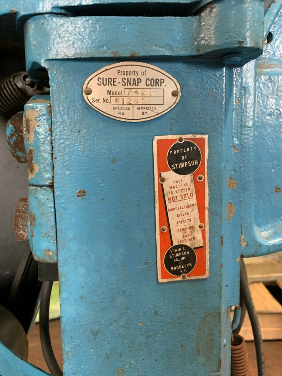 Stimpson - Pedal Operated Auto Feed Rivet Machine – Whaling City Machine