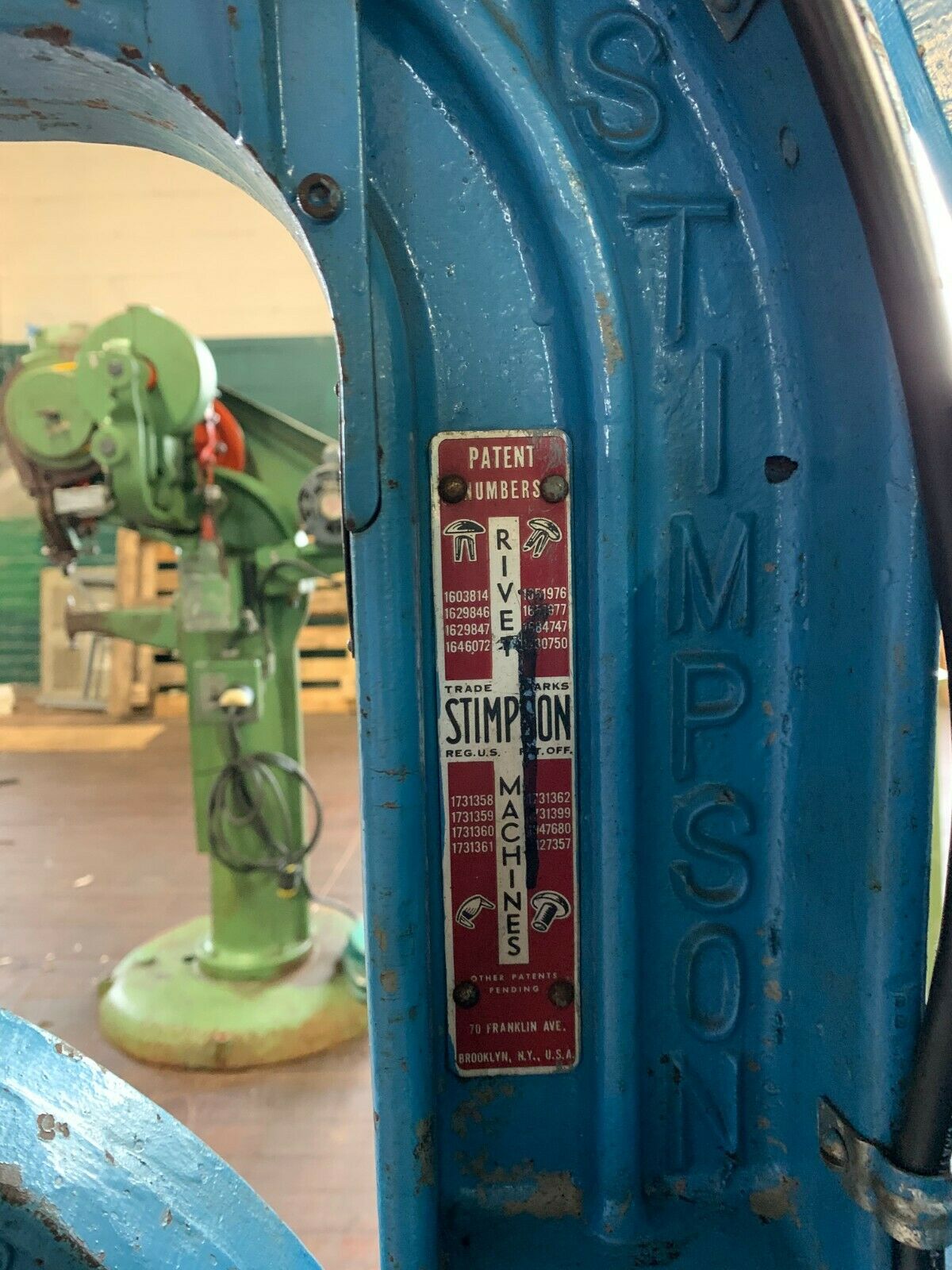 Stimpson - Pedal Operated Auto Feed Rivet Machine – Whaling City Machine