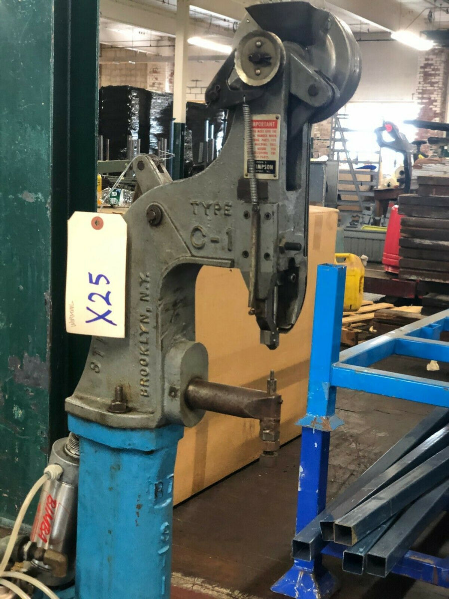 Stimpson – Pneumatic Auto Feed Pedal operated Rivet Machine – Whaling ...